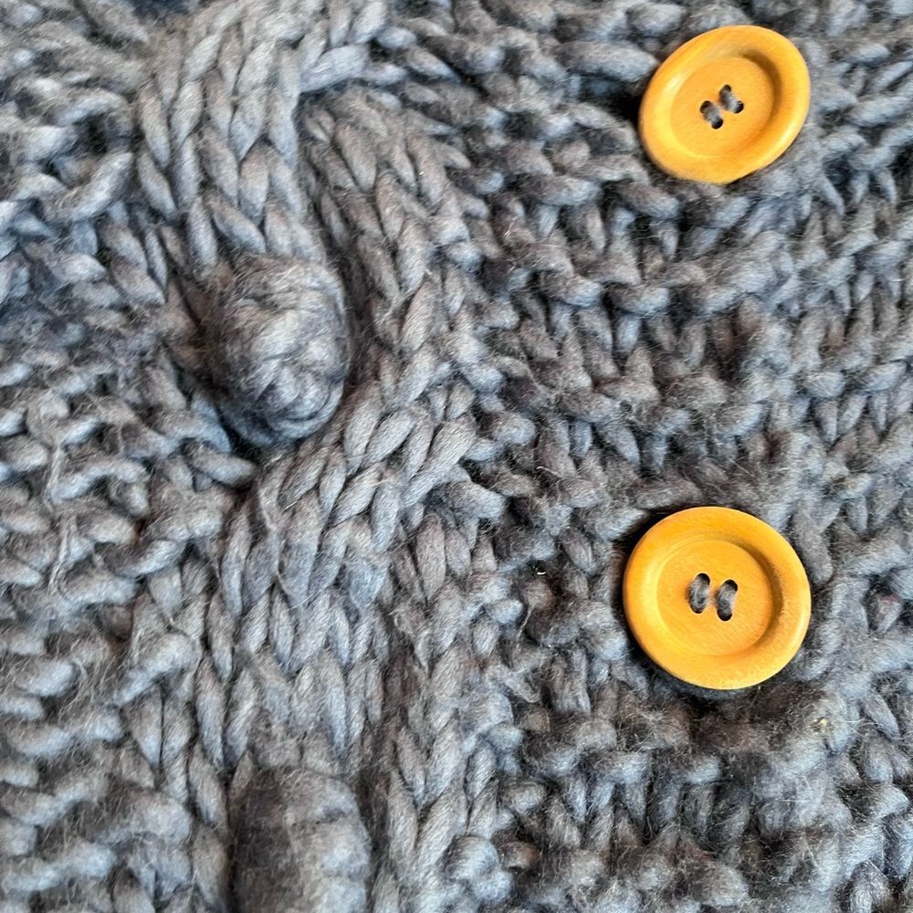 Hand Made Best Friend Chunky Cable Knit Cardigan Size S - Picture 2 of 4